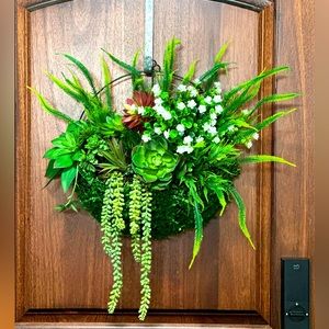 Artificial succulent plants decor.